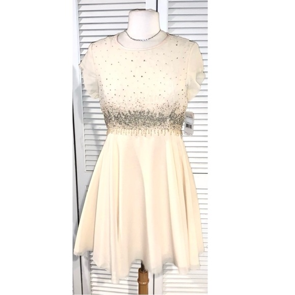 Free People Rock Candy Sequin Beaded Embellished Babydoll Dress New 8 - Picture 1 of 12